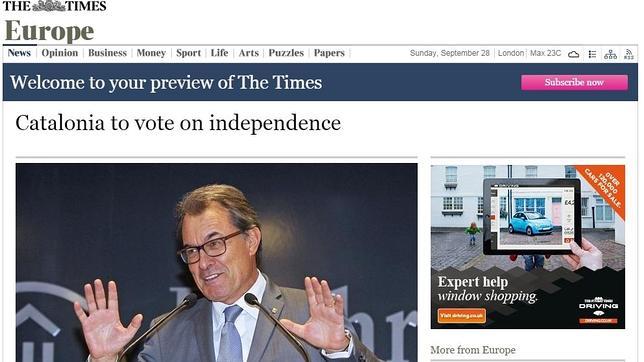 La prensa internacional resta importancia al desafío de Artur Mas
