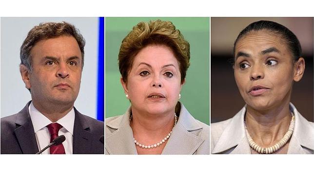 Las promesas electorales de Rousseff, Neves y Silva en Brasil
