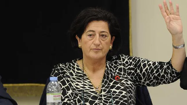 Antonia Muñoz, durante un pleno en el Ayuntamiento de Manilva