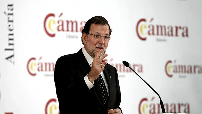 Mariano Rajoy, el pasado sábado, durante un acto con empresarios en Almería