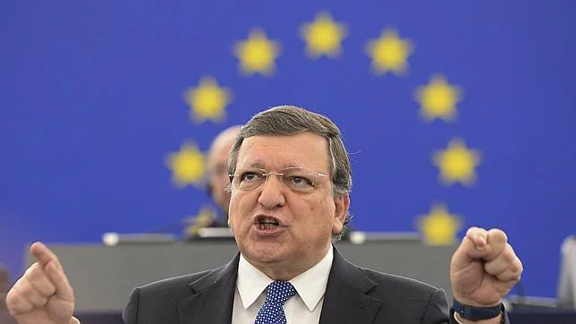 Durao Barroso durante una intervención en el Parlamento Europeo