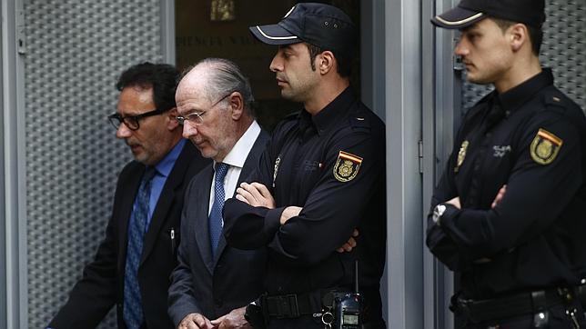 Rodrigo Rato, a su salida de la Audiencia Nacional el pasado 16 de octubre