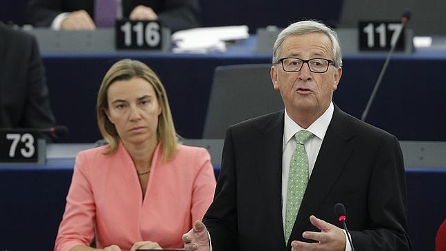 Jean-Claude Juncker este miércoles en el Parlamento Europeo
