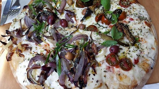 Una de las pizzas de Picsa, en la calle Ponzano