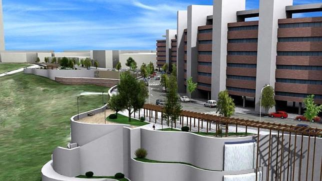 Así sería, según un fotomontaje, el paseo de la Dirección, que lleva años de retraso