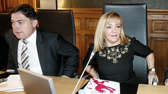 Martínez junto a Carrasco en un Pleno de la Diputación