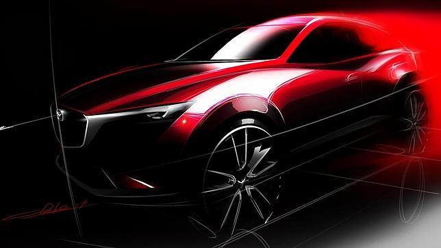 Éste es el primer boceto facilitado por Mazda sobre su nuevo SUV urbano CX-3.