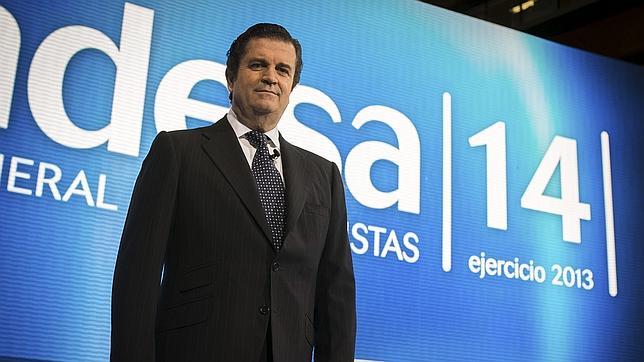 Borja Prado, presidente de Endesa, durante la última junta general de accionistas