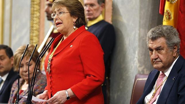 Intervencion en el Congreso de la presidenta de Chile, Michelle Bachelet