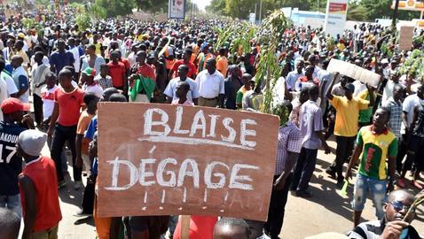 Protestas en Ouagadougou, el pasado 28 de octubre