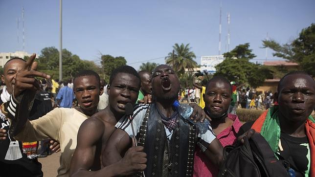 Manifestantes, en Burkina Faso