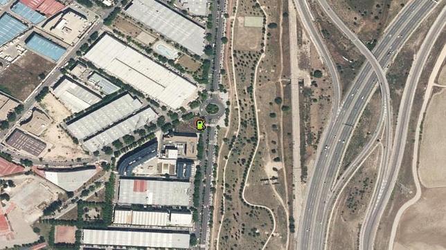 Plano aéreo de la ubicación de la gasolinera