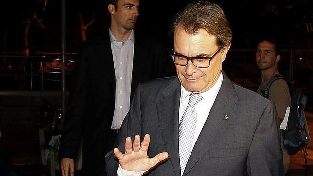Artur Mas, a la salida de una de las reuniones «discretas»