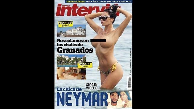 La supuesta novia de Neymar, desnuda en la portada de Interviú