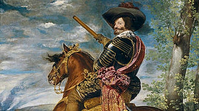 El Conde Duque de Olivares, a caballo en un cuadro de Velázquez