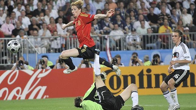 Torres, en la final de la Eurocopa 2008 ante Alemania