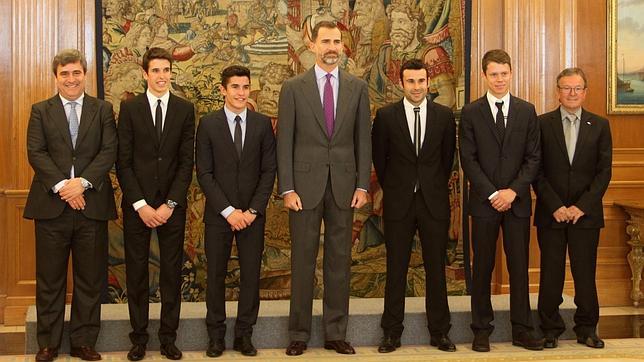 Recepción del Rey a los campeones del mundo de motociclismo