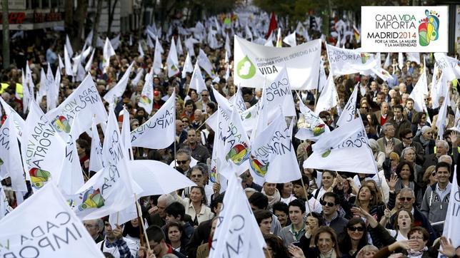 Los «defensores de la vida» anuncian otra protesta masiva para el 14 de marzo si el Gobierno no cumple «lo prometido»