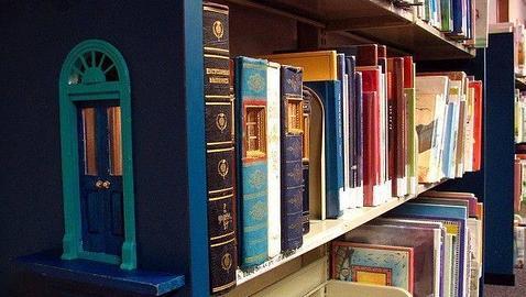 Las hadas han construido su casa en varios libros de la biblioteca