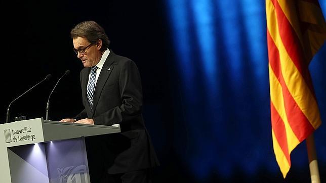 El presidente de la Generalitat, Artur Mas, en el Auditorio Fórum de Barcelona