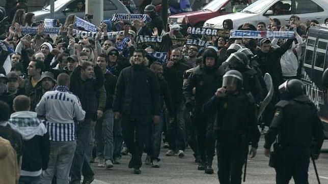 Riazor Blues en un desplazamiento