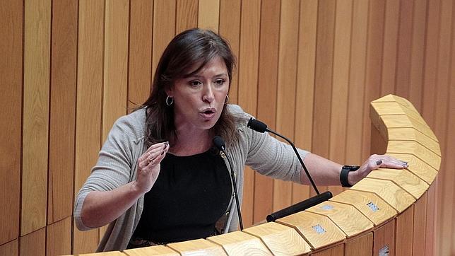 La conselleira de Traballo, Beatriz Mato, en intervención parlamentaria