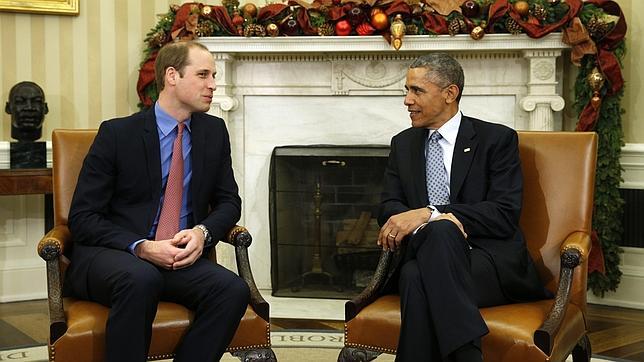 El Duque de Cambridge y Barack Obama en la Casa Blanca