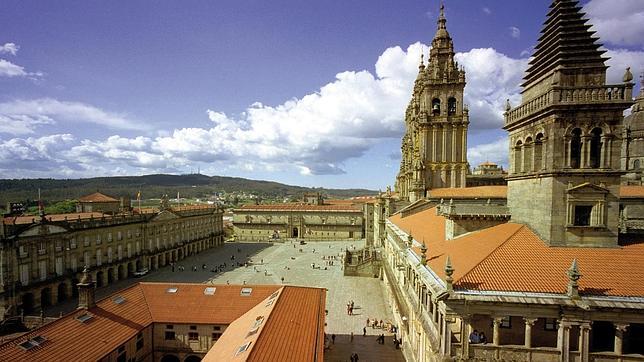 La catedral y la Plaza del Obradoiro, en Santiago de Compostela