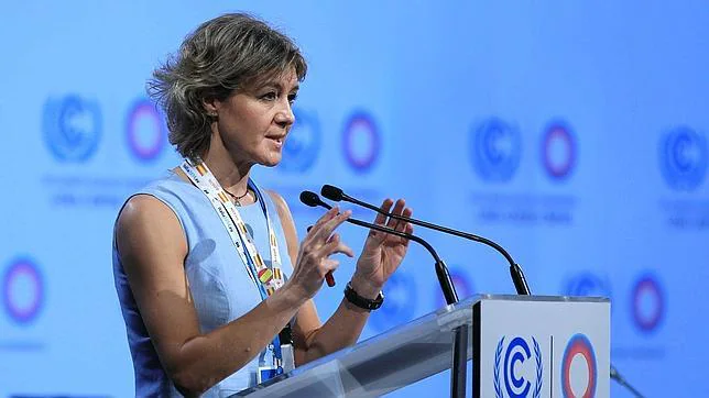Isabel García Tejerina, durante su intervención en la Cumbre