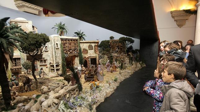 Imagen del Belén que se puede visitar en el interior del Palacio de La Merced