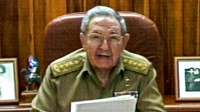 Raúl Castro durante su comparecencia