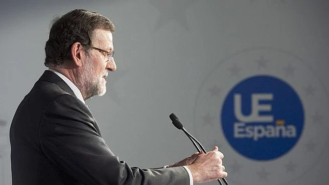 Mariano Rajoy, durante la rueda de prensa posterior al Consejo Europeo