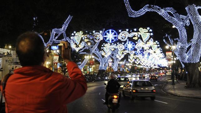 Iluminación de las calles de Málaga