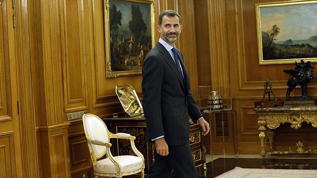 Felipe VI en audiencia en el palacio de la Zarzuela el pasado mes de octubre