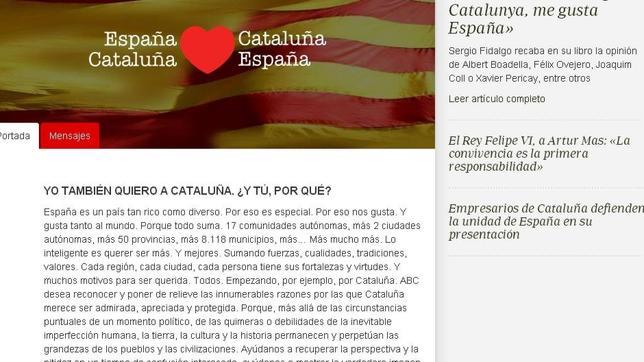 Súmate a la campaña de ABC «Yo también quiero a Cataluña»