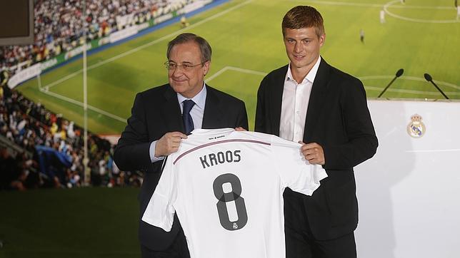 Kroos y Florentino, el día de su presentación