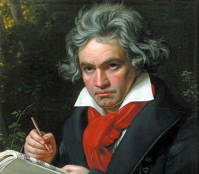 Retrato de Ludwig van Beethoven realizado por Joseph Karl Stieler en 1820