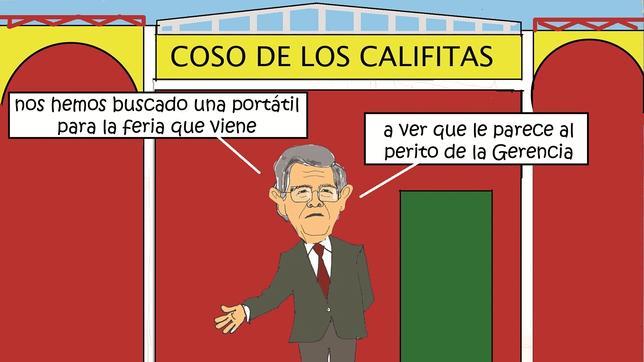 Un concejal en la puerta de la Plaza de los Califas