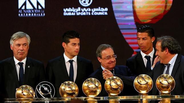 El Real Madrid arrasa en los premios «Globe Soccer»