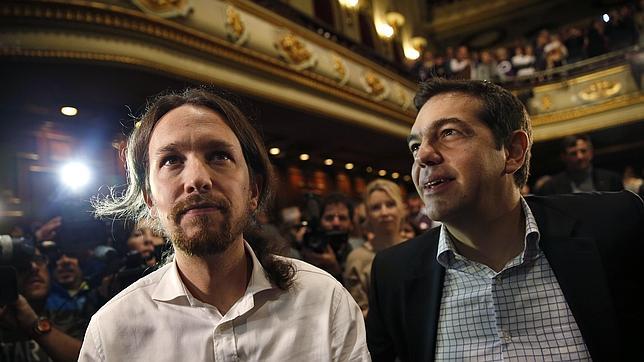 Pablo Iglesias y Alexis Tsipras, en un encuentro organizado por Podemos en Madrid el pasado noviembre