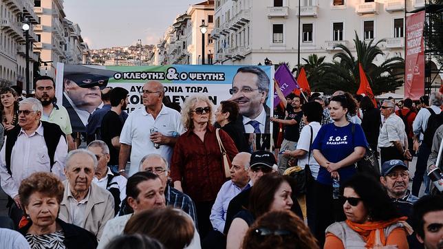 Acto electoral de Syriza en Tesalónica, previo a los últimos comicios europeos