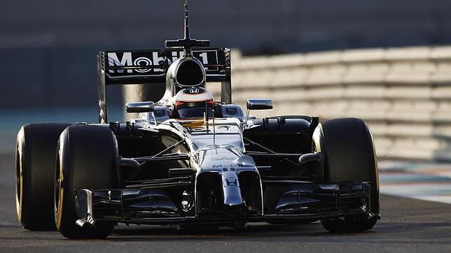 El nuevo McLaren-Honda, en su estreno durante los tests de Abu Dabi