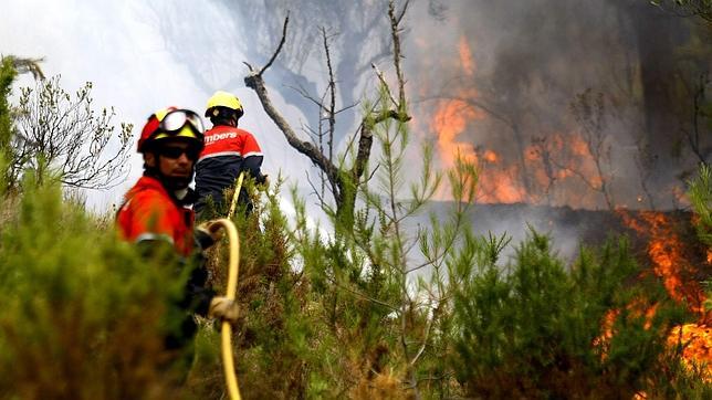 Foto de un incendio forestal en la provincia de Alicante