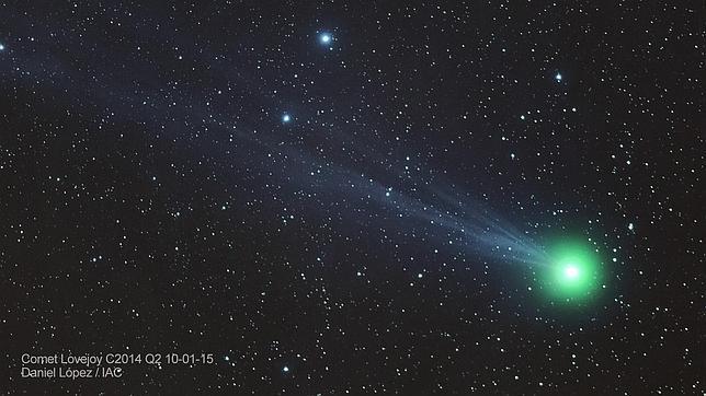 El espectacular cometa Lovejoy, visto desde Tenerife