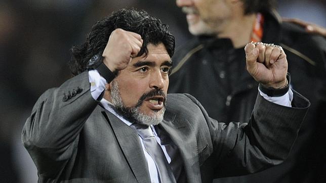 Maradona, en su etapa como seleccionador argentino