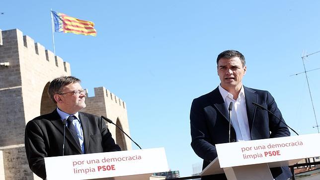 Susana Díaz y Pedro Sánchez acuden al «rescate» del peor PSPV de la historia