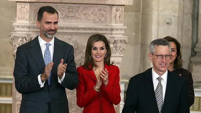 Los Reyes, en un acto en el Palacio Real el pasado 15 de enero