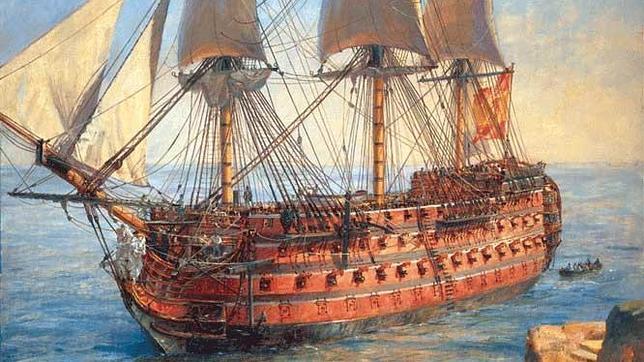 El Santísima Trinidad, buque insignia de la Armada Española a finales del XVIII