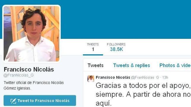 El «pequeño Nicolás» entra en Twitter por la puerta grande