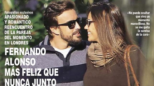 Romántico reencuentro de Fernando Alonso y Lara Álvarez en Londres